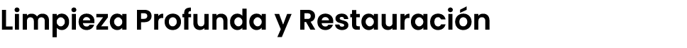 Limpieza Profunda y Restauraci n 