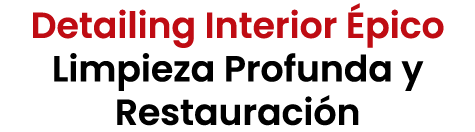 Detailing Interior pico Limpieza Profunda y Restauraci n 