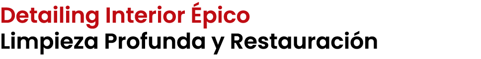 Detailing Interior pico Limpieza Profunda y Restauraci n 